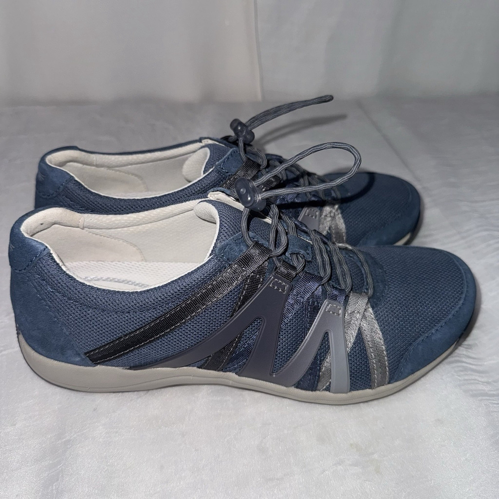 Dansko Henriette Sneakers Shoes Navy Leather Walking Comfort Slip-On 38/7.5 - Picture 2 of 11